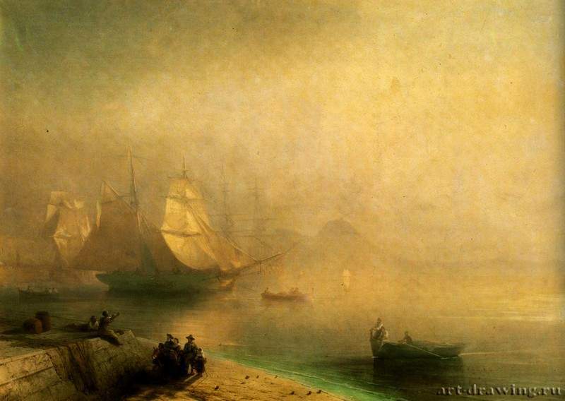 Неаполитанский залив в туманное утро. 1874 - Bay of Naples in the misty morning. 1874
148 х 214 смХолст, маслоРомантизм, реализмРоссияЕреван. Государственная картинная галерея Армении